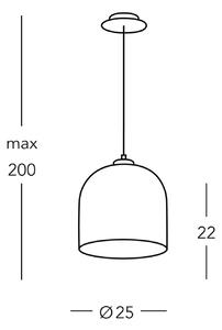 KOLARZ Chalet závesná lampa, Ø 25 cm, biela/hnedá, sklo/drevo