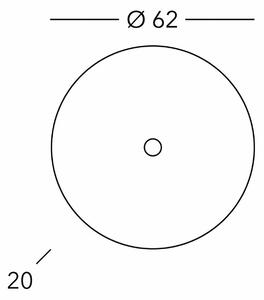 KOLARZ Nástenné svietidlo Moon, strieborná farba, Ø 62 cm, kov/sklo
