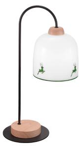 Stolná lampa KOLARZ Chalet, biela/zelená, výška 56 cm