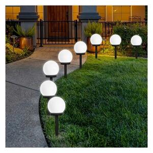 LED solárna lampa LED/1,2 V 6500 K 200 mAh pr. 10 cm IP44 biela/čierna