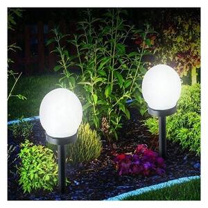 LED solárna lampa LED/1,2 V 6500 K 200 mAh pr. 10 cm IP44 biela/čierna