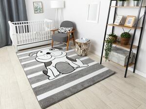 Koberec PETIT PUPPY PSÍK sivý