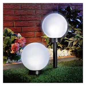 LED solárna lampa LED/1,2 V 6500 K 200 mAh pr. 10 cm IP44 biela/čierna