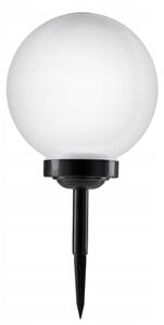 LED solárna lampa LED/1,2V 6500K 200 mAh pr. 25 cm IP44 biela/čierna