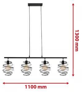 Briloner 4871-045 - Závesný luster na lanku 4xE27/60W/230V