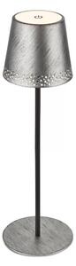 Brilo - KIKI nabíjateľná dotyková stolná LED lampa LED/2,6W/5V IP44 2600 mAh strieborná