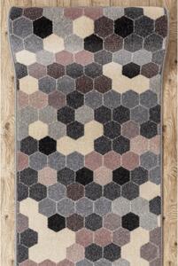 Behúň HEOS 78537 sivý / ružový / krém HEXAGON
