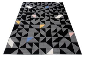 Detský koberec NOX mozaika - čierny / sivý