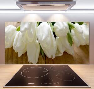 Panel do kuchyne Biele tulipány pl-pksh-120x60-f-104686883