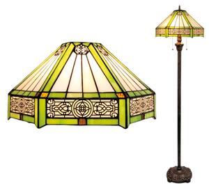 BRILAGI - Tiffany vitrážová stojacia lampa EMERALD 2xE27/60W/230V