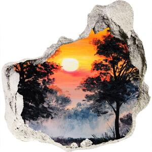 Diera 3D v stene na stenu Sunset lesné nd-p-68195364