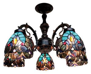 BRILAGI - Tiffany vitrážový prisadený luster CORAL 5xE27/60W/230V pr. 60 cm