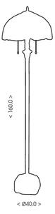BRILAGI - Tiffany vitražová stojacia lampa CORAL 2xE27/60W/230V