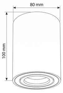 BRILAGI - Bodové svietidlo MIA 1xGU10/30W/230V 100x80 mm čierna