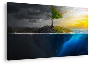 Obraz znázorňujúci dve strany (90x60 cm)