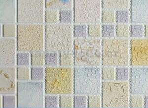 Obkladové panely 3D PVC TP10013979, cena za kus, rozmer 955 x 480 mm, mozaika Lagoon Sandy, GRACE