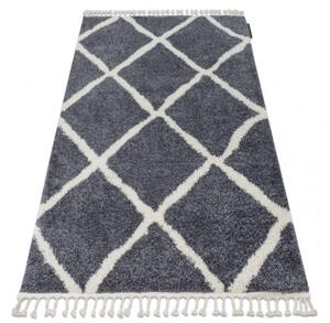 Koberec BERBER CROSS B5950 sivý / biely Fredzle berber marokánsky