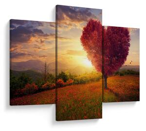 Obraz stromu v tvare srdca (90x60 cm)