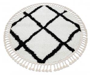 Koberec BERBER CROSS kruh biely Fredzle berber marokánsky