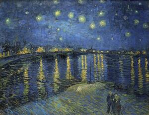 Vincent van Gogh - Umelecká tlač Hviezdna noc nad riekou Rhone, (40 x 30 cm)