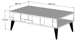 Dizajnový konferenčný stolík Mahola 105 cm orech / antracitový