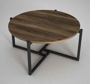 Dizajnový konferenčný stolík Palti 68 cm vzor orech