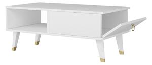 Dizajnový konferenčný stolík Janis 90 cm biely