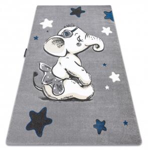 Koberec PETIT ELEPHANT SLONÍK HVIEZDY sivý