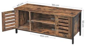 NÍZKA KOMODA, hnedá, čierna, 110/50/40 cm Boxxx - Online Only drobný nábytok, Online Only