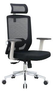 Kancelárska ergonomická stolička Neoseat BRENDA WHITE — čierna, nosnosť 150 kg