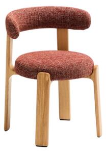 Jedálenská stolička z jaseňového dreva v prírodnej farbe/v terakotovej farbe Granite – Kave Home