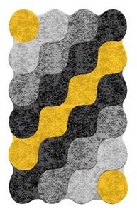 Koberec CIRCLE, 120 x 180 cm, žlto-čierny