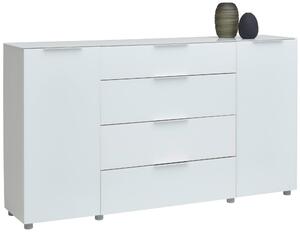 ŠIROKÁ KOMODA, biela s vysokým leskom, 181/99,3/40 cm Voleo - Komody