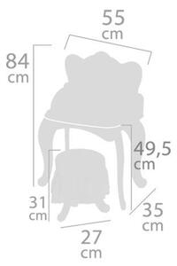 DeCuevas DeCuevas 55534A Drevený toaletný stolík so zrkadlom a drevenou stoličkou Magic Maria 2022 MA6-55534A