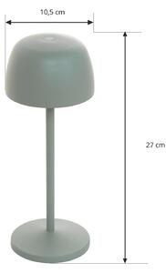 Lindby LED dobíjacia stolová lampa Arietty, zelená, sada 2 ks, hliník