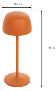 Nabíjateľná stolová lampa Lindby Arietty LED, oranžová, sada 2 ks