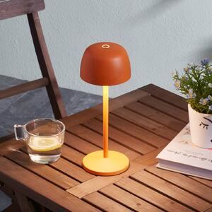 Nabíjateľná stolová lampa LED Lindby Areitty, oranžová, sada 2 ks