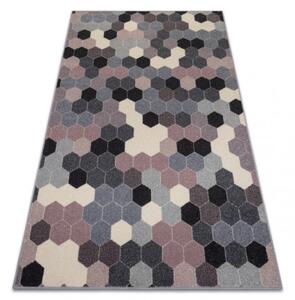 Koberec HEOS 78537 sivý / ružový / krém HEXAGON