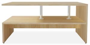 Konferenčný stolík, drevotrieska, 90x59x42 cm, dubová farba