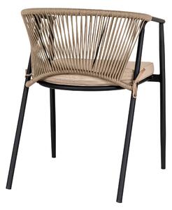 Jedálenská stolička NOPULA krémová/čierna