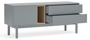 Modrý/sivý TV stolík 140x56 cm Corvo – Teulat