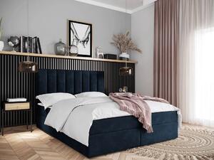 Hotelová manželská posteľ 140x200 MANNIE 2 - modrá + topper ZDARMA
