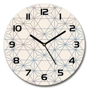 Sklenené hodiny okrúhle Geometrické pozadie