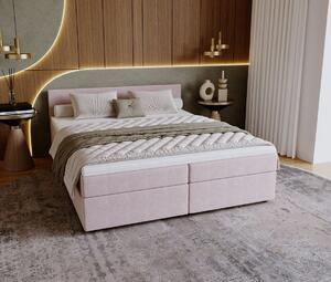 Čalúnená posteľ 140x200 SUVI 2 s úložným priestorom - ružová