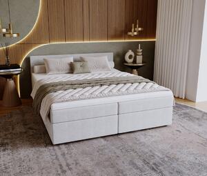 Čalúnená posteľ 140x200 SUVI 2 s úložným priestorom - svetlo šedá