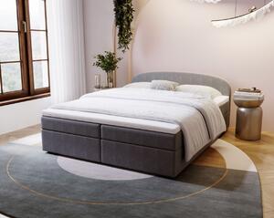 Čalúnená posteľ 180x200 KIRSTEN 2 s úložným priestorom - šedá