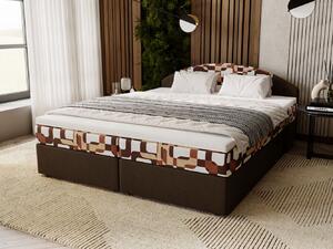 Manželská posteľ 160x200 LIZANA 3 s úložným priestorom - hnedá / vzor 1
