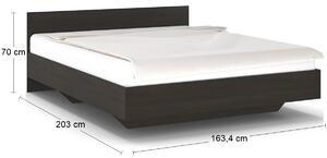 Manželská posteľ s roštom Amison LB 160 160x200 cm - wenge