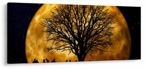 Obraz mesiace a siluet (120x50 cm)