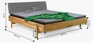 Dubová posteľ v škandinávskom štýle na nožičkách 180 x 200cm